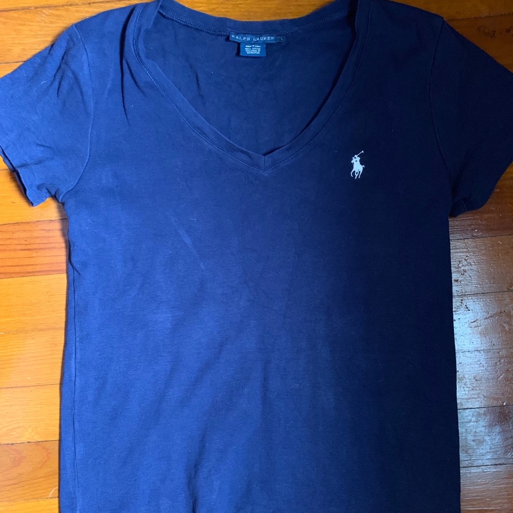 Ralph Lauren Women’s Navy Blue V-Neck